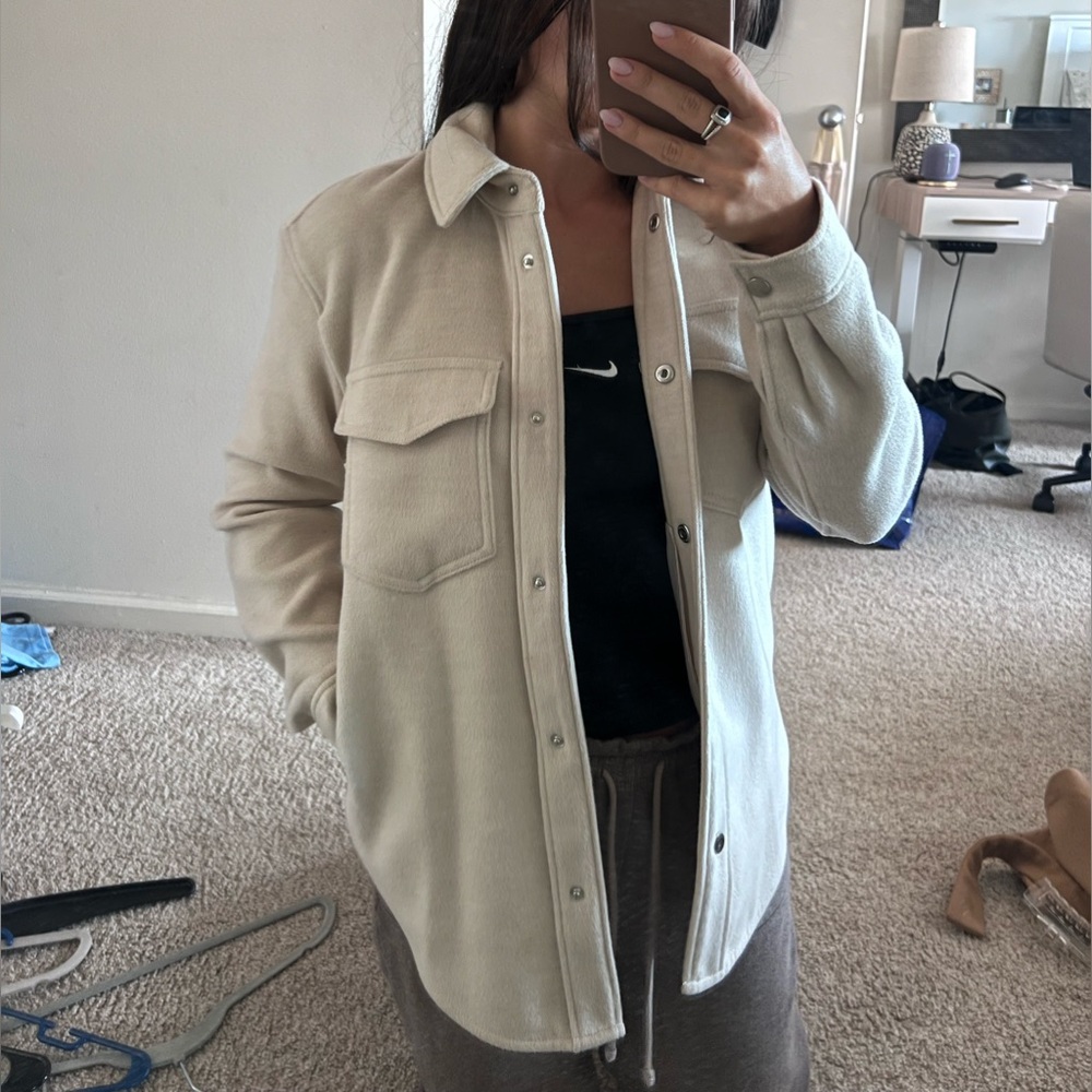 Abercrombie Beige Shirt Jacket / Shacket